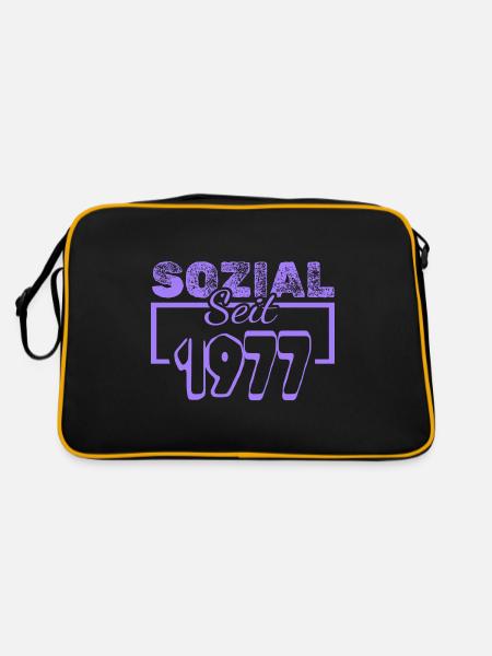 Travailleur social 1977 - Sac Retro - noir/or - Dos
