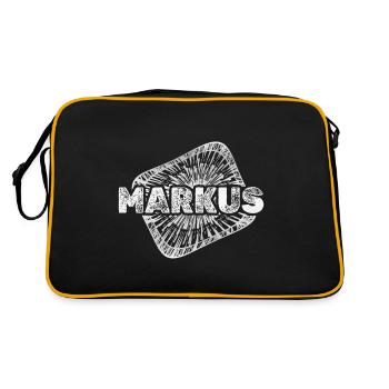 Cadeau pour Markus - Sac Retro - noir/or - Dos