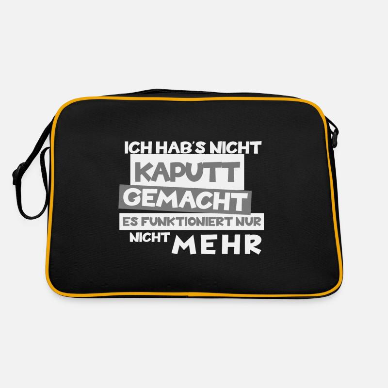 Funny "I didn't break it" theme Retro Bag