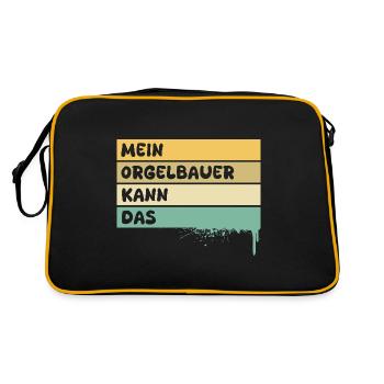 Beruf Orgelbauer - Retro Tasche - Schwarz/Gold - Hinten