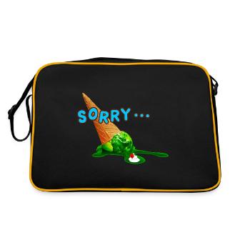 Sorry You! - Retro Tasche - Schwarz/Gold - Hinten