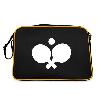 Table tennis table tennis racket table tennis ball - Retro Bag - black/gold - Back