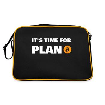 It s Time for Plan B Bitcoin Crypto BTC - Retro Bag - black/gold - Back