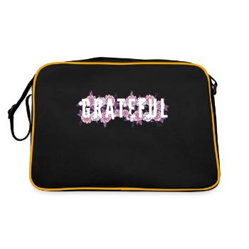 Dankbar - Retro Tasche - Schwarz/Gold - Hinten