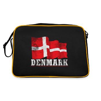 Danemark Drapeau - Sac Retro - noir/or - Dos