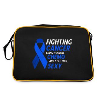 Fighting cancer and still this sexy colon cancer - Retro Bag - black/gold - Back