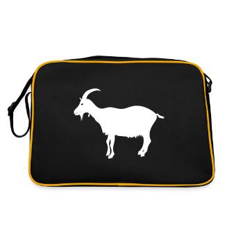Chèvre chèvres chèvres chèvres drôles animaux de ferme - Sac Retro - noir/or - Dos