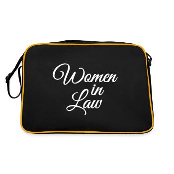 Women In Law, Attorney, Lawyer, Prosecutor Gift - Retro Bag - black/gold - Back