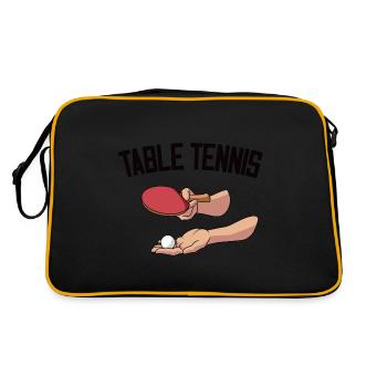 Serve Table tennis ball Table tennis player - Retro Bag - black/gold - Back