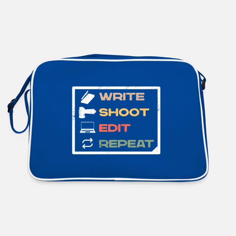 Journalist Journalism Write Edit Repeat Retro Tasche