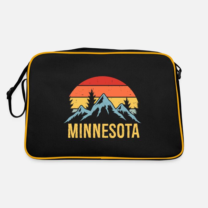 Minnesota - Retro Tasche - Schwarz/Gold