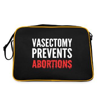 Vasectomy prevents abortions anti-abortion - Retro Bag - black/gold - Back