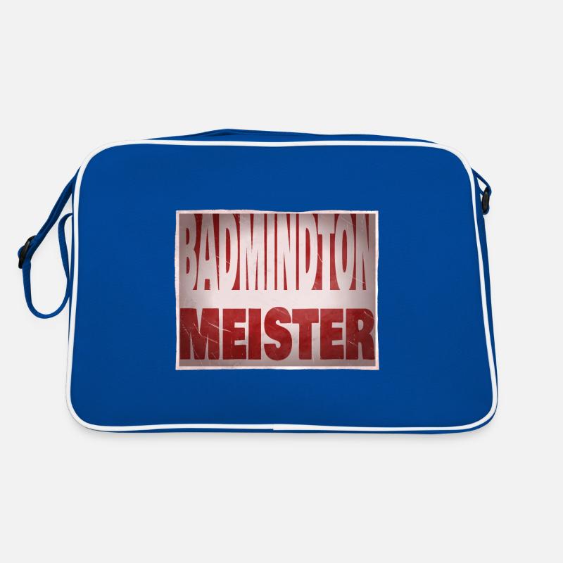 Style Badminton Champion as Badminton Player Retro Bag