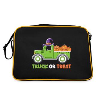 Sorcière citrouille d’Halloween - Sac Retro - noir/or - Dos