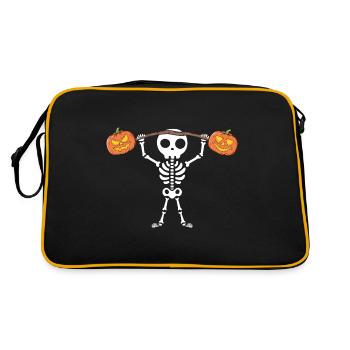 Citrouille squelette d’Halloween - Sac Retro - noir/or - Dos