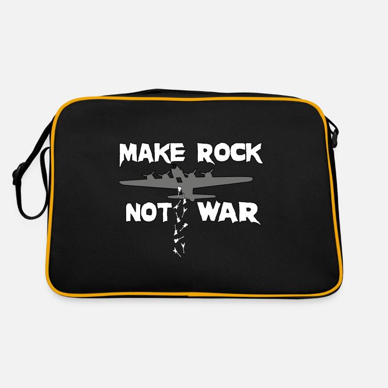 Make Rock not War Retro Tasche