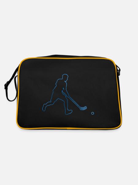 Floorball Salibandy Unihockeyspielen Unihockey - Sac Retro - noir/or - Dos