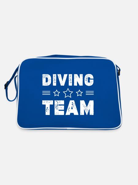 Équipe de plongée - Sac Retro - bleu/blanc - Dos