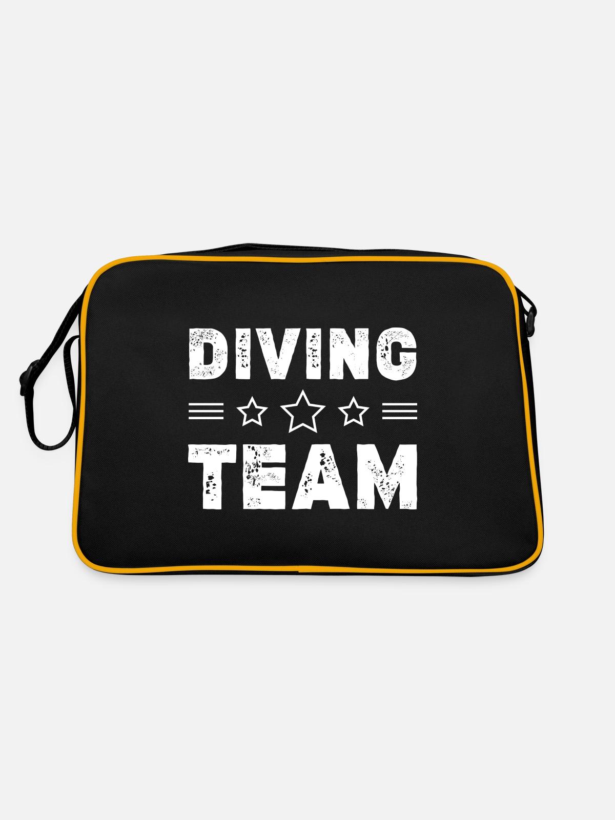 Diving Team - Retro Bag - black/gold - Back