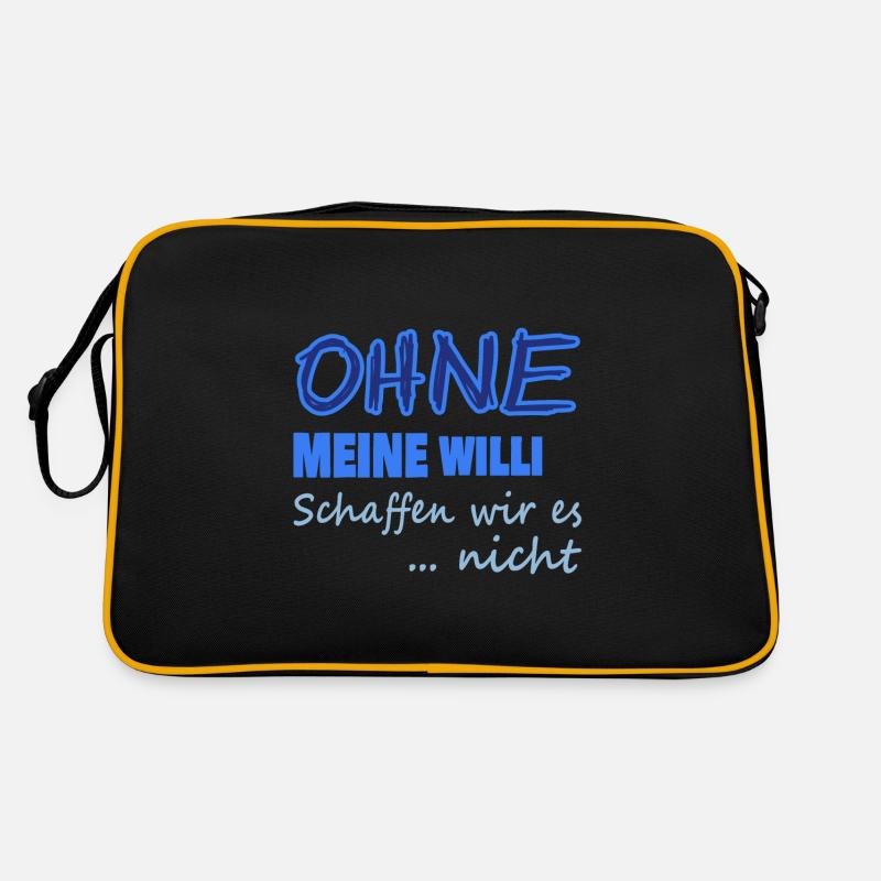 willi - Retro Tasche - Schwarz/Gold