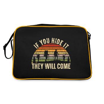 If you hide it, they will come geocachers - Retro Bag - black/gold - Back