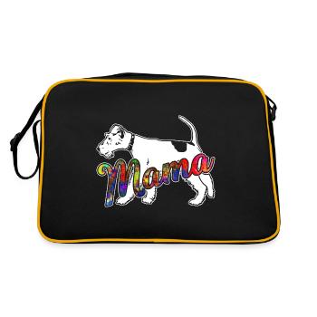 Wire Fox Terrier Wire Fox Terrier Mama - Retro Bag - black/gold - Back