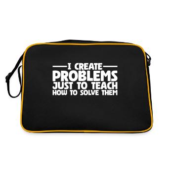 Professeur de mathématiques Pun Master Problème - Sac Retro - noir/or - Dos