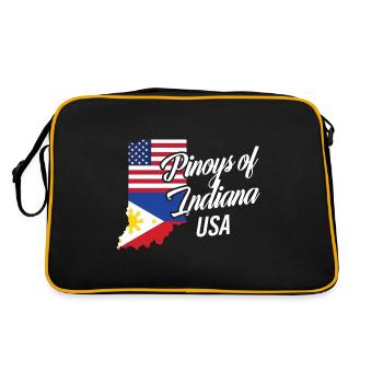 Philippins par Indiana Design pour Proud Fil-Ams - Sac Retro - noir/or - Dos