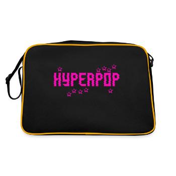 Retro 90s Hyperpop Aesthetic Music - Retro Bag - black/gold - Back