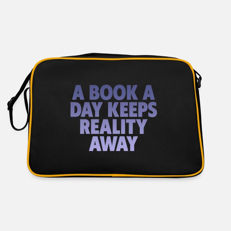 A Book A Day Keeps Reality Away Retro Tasche