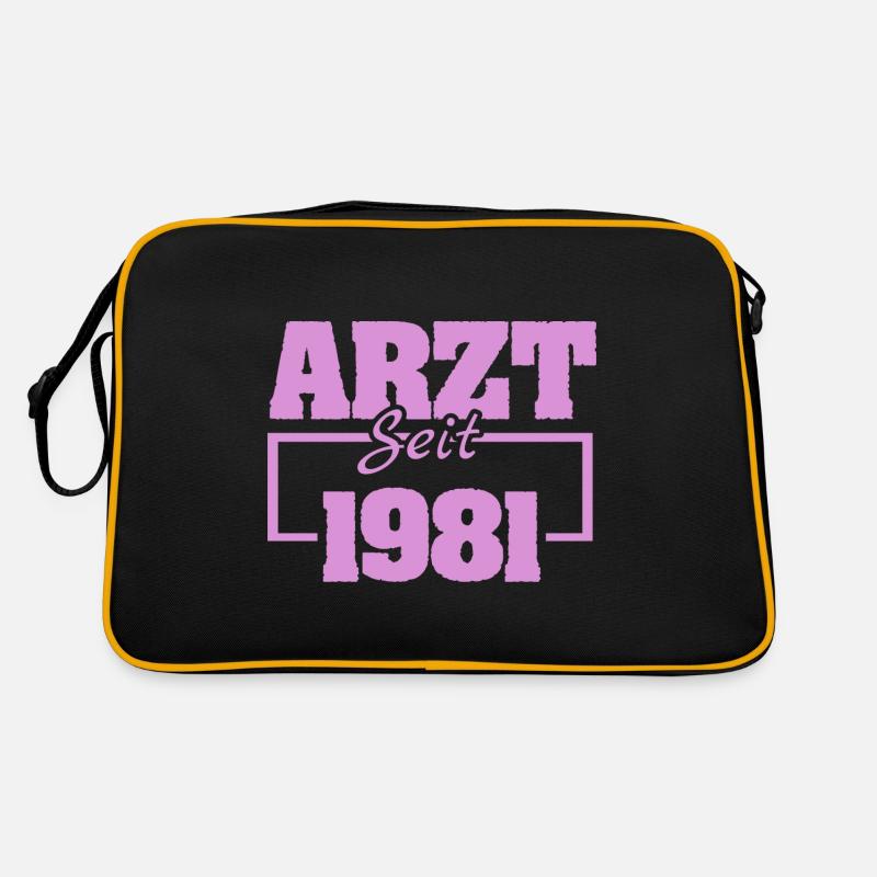 1981 - Retro Tasche - Schwarz/Gold