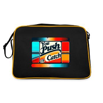 You Push I'll Catch 6 - Retro Bag - black/gold - Back
