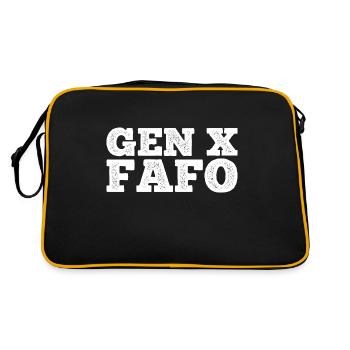 Gen X FAFO Generation X - Retro Tasche - Schwarz/Gold - Hinten
