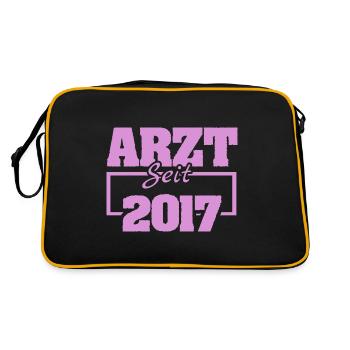 2017 - Retro Tasche - Schwarz/Gold - Hinten
