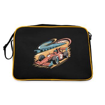 Thème de la voiture de course du 4e anniversaire pour les garçons - Sac Retro - noir/or - Dos