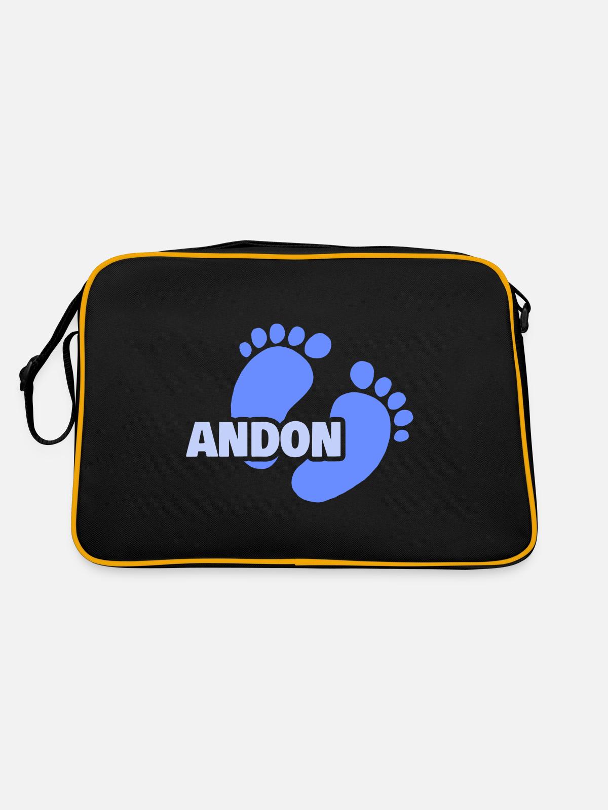 Birth of Andon - Retro Bag - black/gold - Back