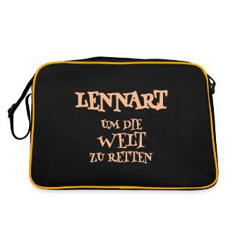 Lennart as a helper - Retro Bag - black/gold - Back