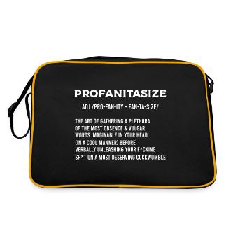 Profanitasize Cadeau Vulgaire et Rude - Sac Retro - noir/or - Dos