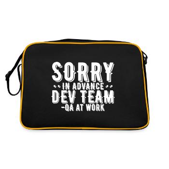 QA Tester - Sorry In Advance Dev Team - Retro Bag - black/gold - Back