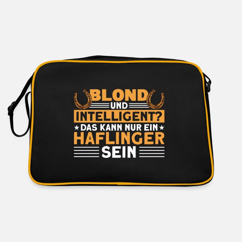 Reitschule Haflinger Reiter Geschenk Retro Tasche