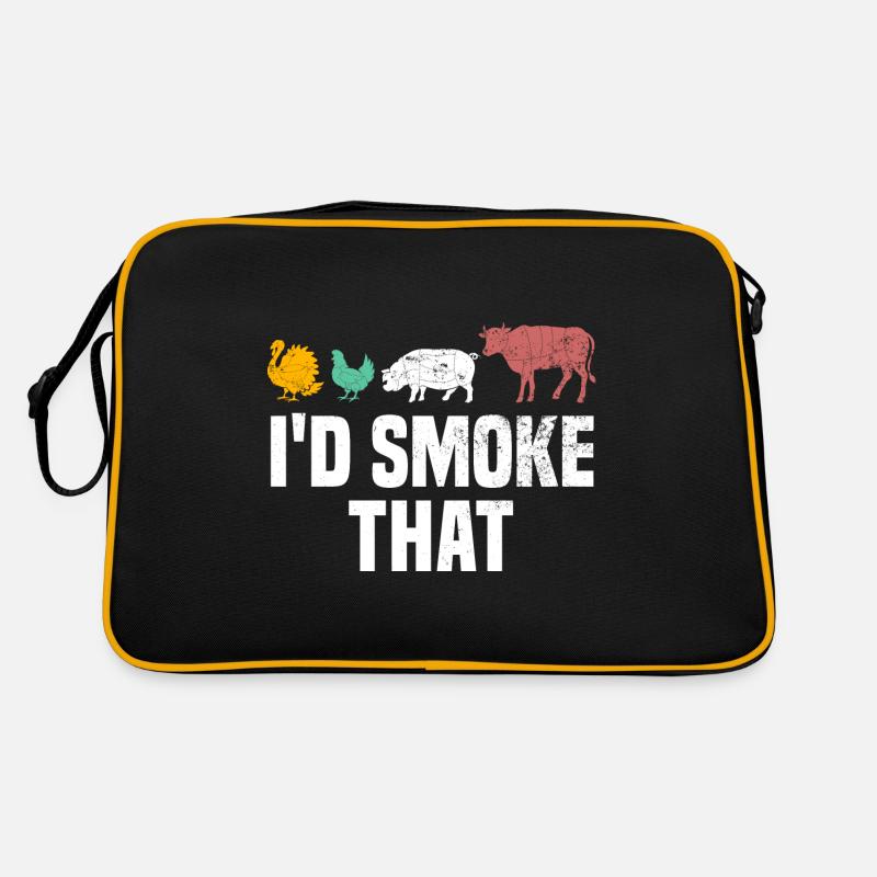 I'D SMOKE THAT Funny BBQ Smoker Barbecue Retro Bag
