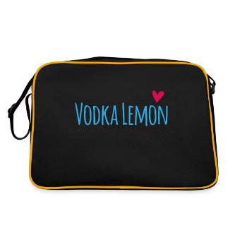 Vodka lemon Geschenk Party Alkohol Russland - Retro Tasche - Schwarz/Gold - Hinten