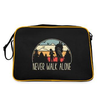Cheval - Never walk alone - fidèle compagnon - Sac Retro - noir/or - Dos
