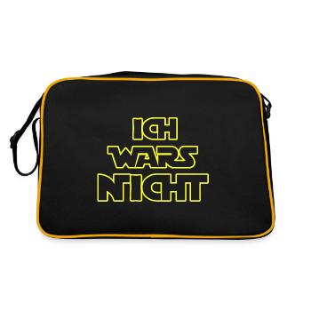 ich wars nicht - Retro Tasche - Schwarz/Gold - Hinten