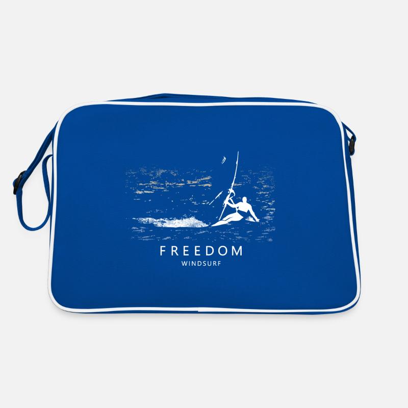 Windsurf LIBERTÉ Planetfisher auf dem Meer oder dem Meer Retro Tasche
