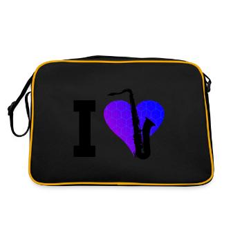 Saxophone Saxophoniste Hommes Saxophone Femmes Saxophone - Sac Retro - noir/or - Dos