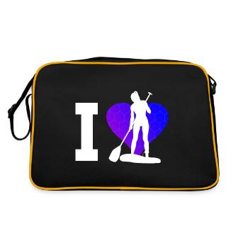 Sup Standup Paddle Stand up Paddle Board - Sac Retro - noir/or - Dos