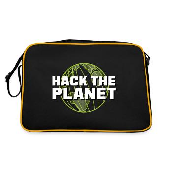 Hack the Planet Étudiant en technologie de l’information - Sac Retro - noir/or - Dos
