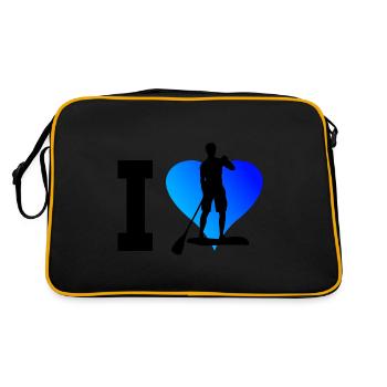 Standup Paddle Femmes Standup Paddle Hommes - Sac Retro - noir/or - Dos