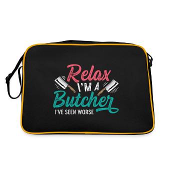 I've seen worse butcher gift - Retro Bag - black/gold - Back